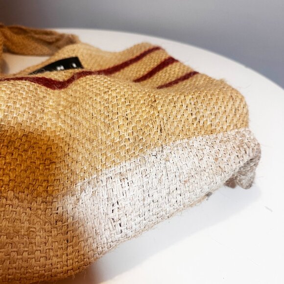 Authentic Marni Market Jute/Hemp Stripe Tote Bag - Red/Natural - Picture 8 of 10